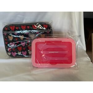 FlowFly Kids Heart Insulated Lunch bag and Bento Box Set